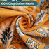 Boho Throw Blanket for Bed,100% Cotton Ultra Soft Lightweight Muslin 4-Layer Breathable Woven Throws 90''x 98'' Blanket Yellow Floral Printed Farmhouse Decor Bed Blankets