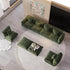Modern Minimalist Chenille Modular Sectional Sofa, Oversized 8-Seater Sleeper Sofa with Movable Ottoman, Thick Cushions, Upholstered Couch for Living Room, Bedroom, Office, Apartment(Green,8-Seater)