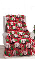 Decor & More Festive Holiday Microplush Throw Blanket (50" x 60") - Forest Friends
