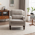 Kidol & Shellder Oatmeal Oversized Accent Chair for Living Room Mid Century Modern Reading Chair with Back Wide Upholstered Comfy Single Sofa Chair Bedroom Lounge Side Corner Boucle Fabric Armchair
