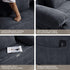 Oversized Power Recliner Chair 350lb with Hidable Cup Holders, Extra Wide Large Big Electric Recliner Chair with Lumbar Support Pillow Nursery Chair Living Room (Power, GREY-ET6008)