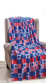 Decor & More American Pride Collection Microplush Throw Blanket (50" x 60")