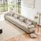Modular Sectional Sofa Cloud Couch 4-Seater Deep Seat Sofa Couch, Oversized Couch Bed Sectional Couch with Round Bolster Armrests 6 Pillows, Modern Sofa Chair Comfy Couch