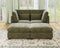 Oversized Modular Sofa, Extra Deep Cloud Chenille Sectional Couch with Ottoman Chaise, Fluffy Chenille 2 Seater Sofa Bed for Living Room, Villa (Sofa Bed 4 Seater, Chenille Green)