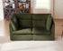 Oversized Modular Sofa, Extra Deep Cloud Corduroy Sectional Couch with Ottoman Chaise, Fluffy Corduroy 2 Seater Sofa Bed for Living Room, Villa (Loveseat Sofa, Corduroy Green)