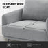 Oversized Accent Chair for Living Room Chairs Reading Arm Chair Comfy Modern Single Sofa Side Chairs with Metal Legs & Soft Cushion for Bedroom, Balcony,Waiting Room (Polyester, Grey)