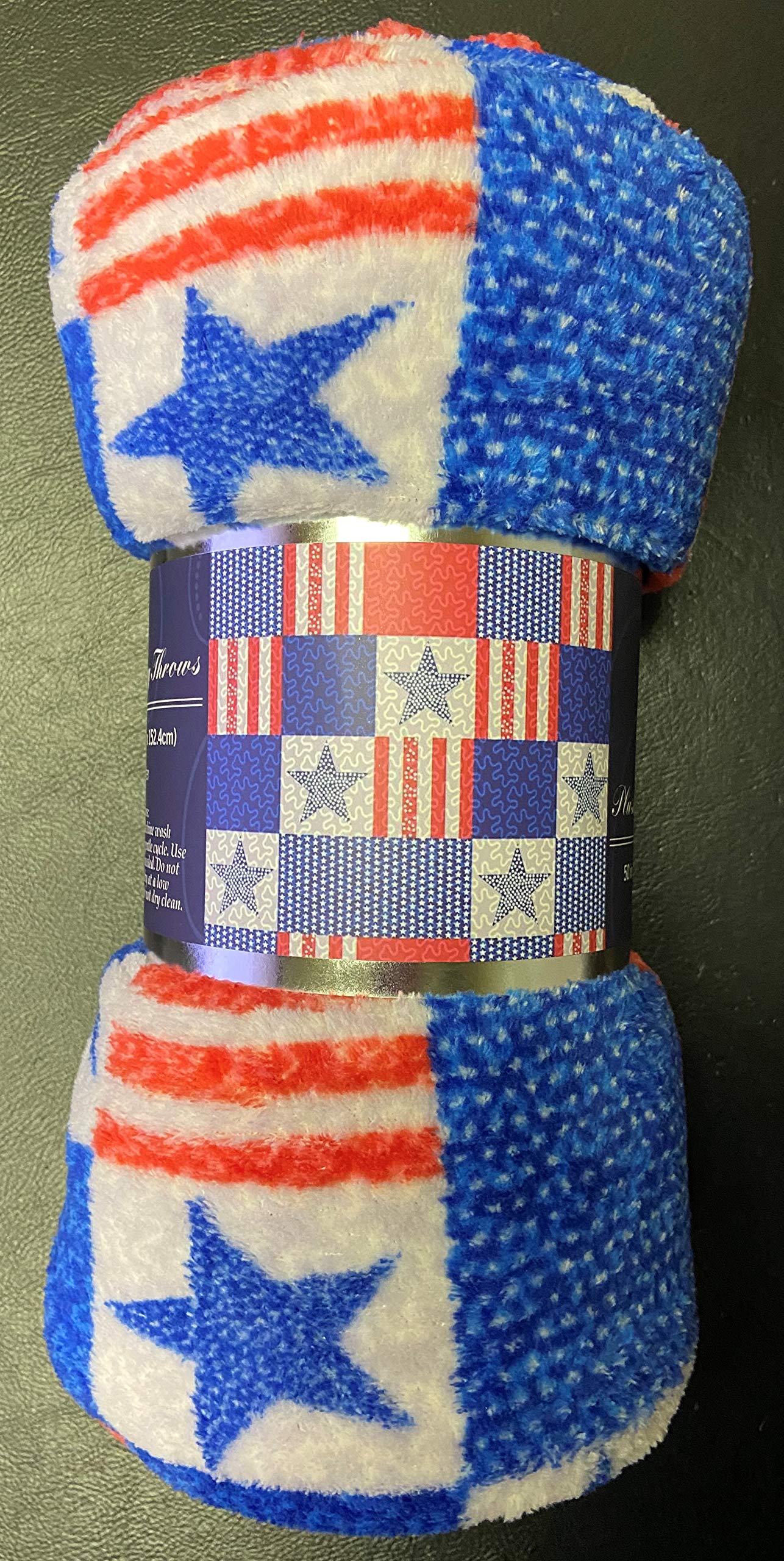 Decor & More American Pride Collection Microplush Throw Blanket (50