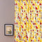 DaDa Bedding Set of 2 Radiant Sunshine Yellow Floral Window Curtain Panels - Natural Semi Sheer Hummingbirds Farmhouse Red Flowers Straight Tailored Edge