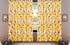 DaDa Bedding Set of 2 Radiant Sunshine Yellow Floral Window Curtain Panels - Natural Semi Sheer Hummingbirds Farmhouse Red Flowers Straight Tailored Edge