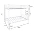 Space Saving Bunk Bed With Metal Frame And Ladder
