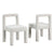 Dining Chairs With Square Open Back (Set of 2)
