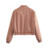 Women's Jacket Dusty Pink Faux Leather BYMANYC ® New York SOHO PINK LEATHERETTE BOMBER - New Collection