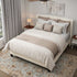 King Size Bed Frame with Upholstered Teddy Velvet Headboard