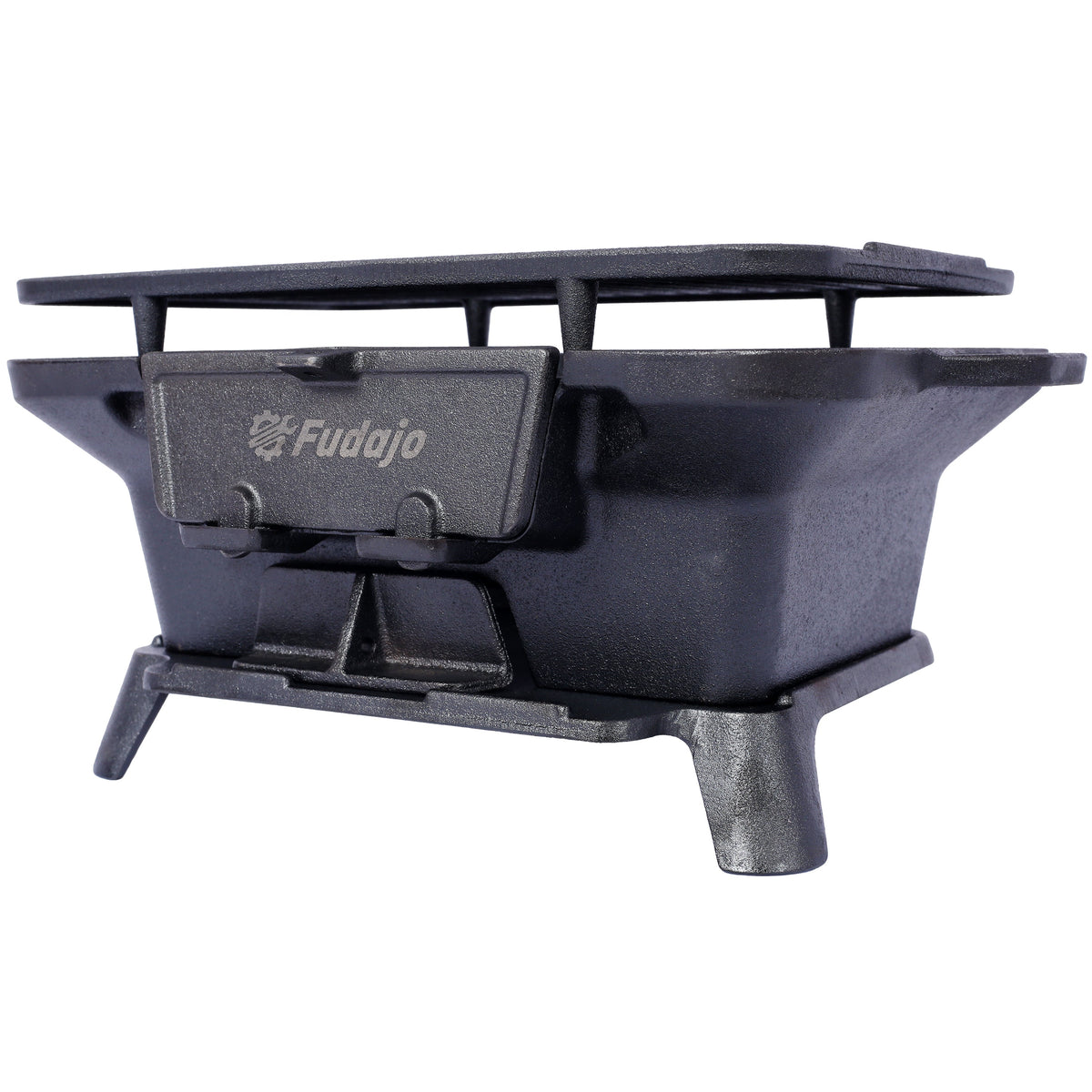 Oval Cast Iron Grill Outdoor Portable Charcoal Tabletop Skillet