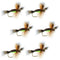 Barbless Chartreuse Humpy Classic Hair Wing Dry Fly - 6 Flies Hook Size 12