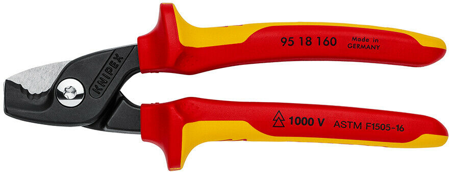 Knipex Insulated Stepcut Cutting Edge Cable Shears 6 1/4