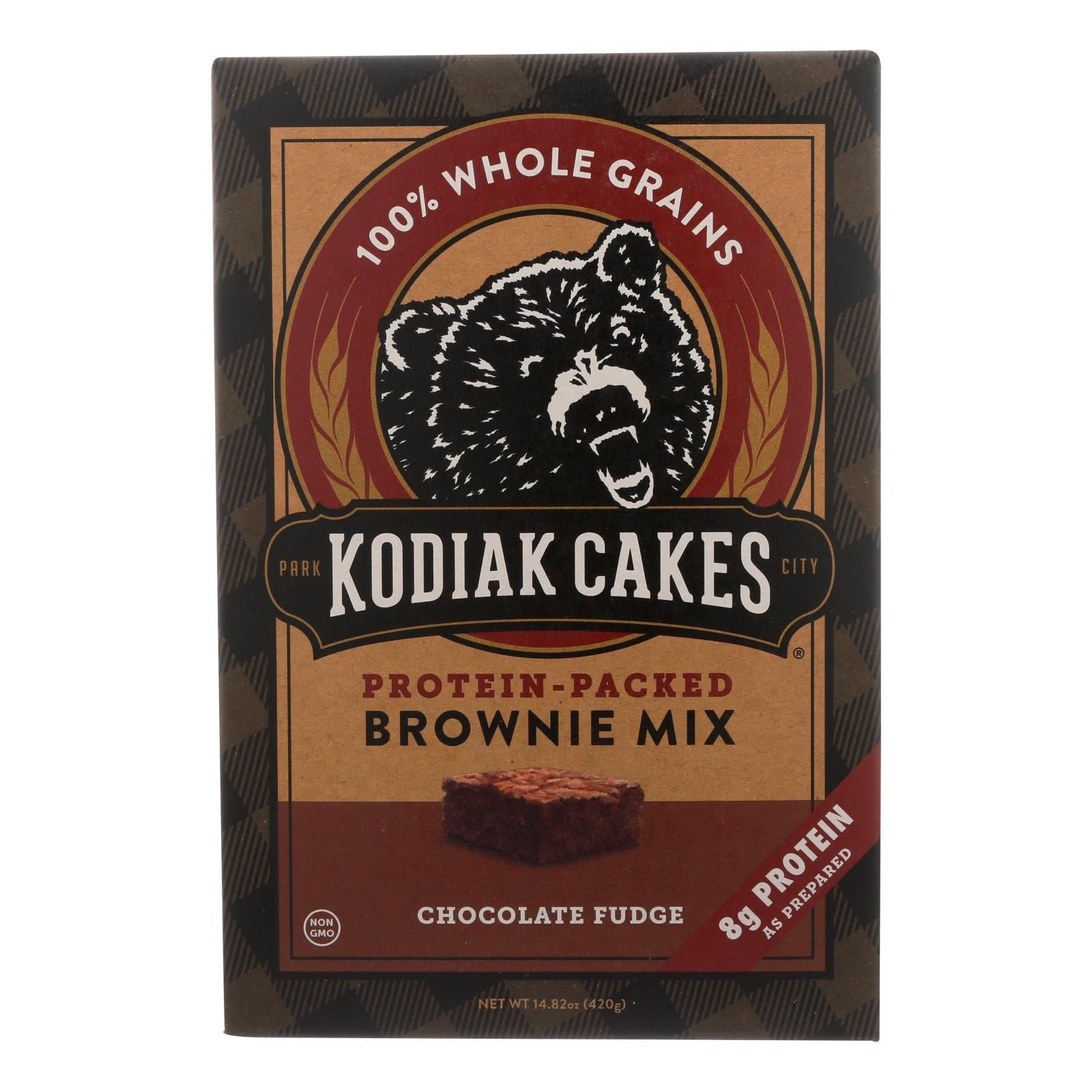 Kodiak Cakes Brownie Mix Chocolate Fudge, 14.82 Oz (Pack of 6)