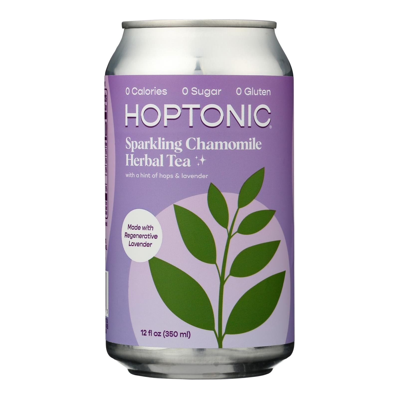 Hoptonic Sparkling Herbal Tea, Chamomile, 6-Pack (12 Fl Oz/Fluid Oz.)