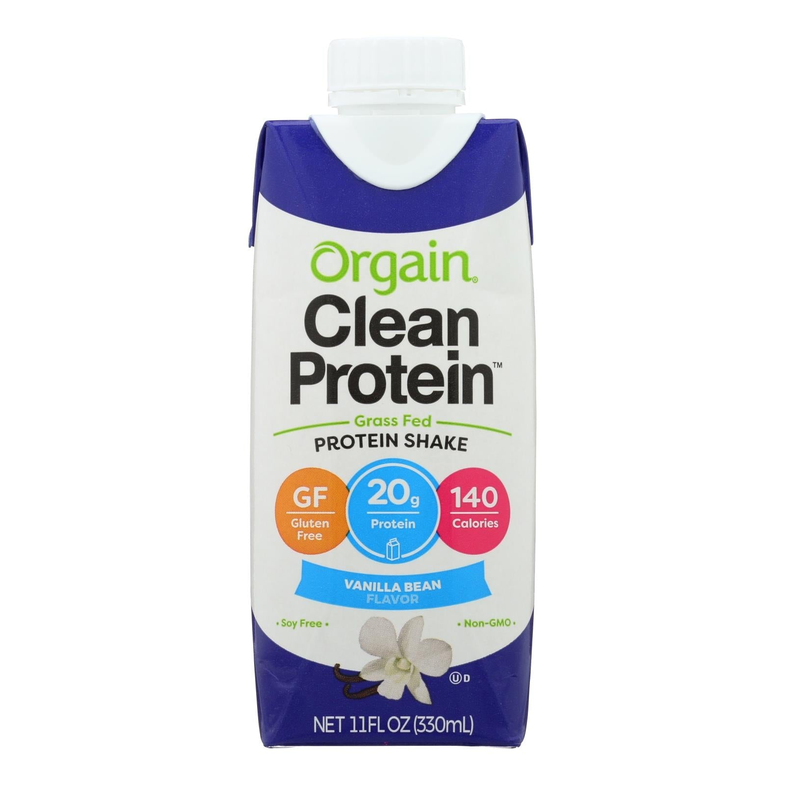 Orgain Organic Protein Vanilla Bean Shakes - 11 Fl Oz (12-Pack)