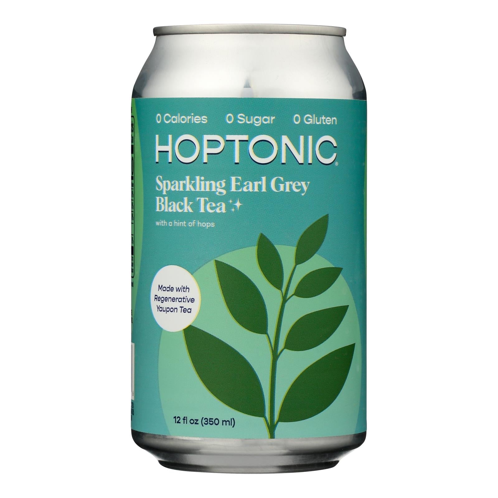 Hoptonic Sparkling Earl Grey Black Tea (Pack of 6 - 12 fl oz)