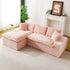Modular Sofa, Convertible Twin Seat With Chaise Lounge