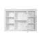 Wall Mounted Bathroom Storage Cabinet With Mirror, Medicine Cabinet With 6 Open Shelves And Adjustable Interior - White