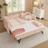 Gingham Daybed With USB Charging Port, Wave Shaped Design