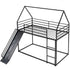 Twin Over Twin House Bunk Bed With Ladder And Slide