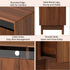 TV Stand, Entertainment Center With Fluted Drawers For Living Room - Walnut