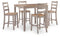 Harperfeld - Dining Room Counter Table Set (Set of 5) - Natural / Gray