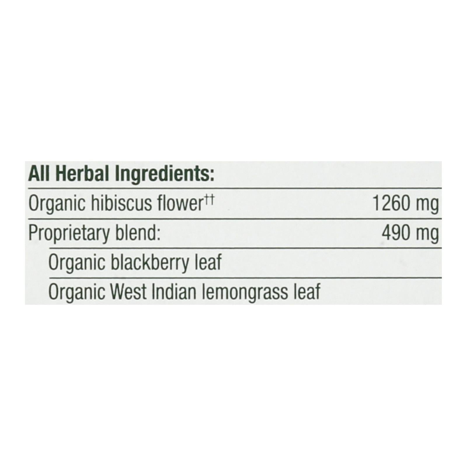 Traditional Medicinals Hibiscus Herbal Tea, Calming Relaxation,  (Pack of 6, 16 Bags)