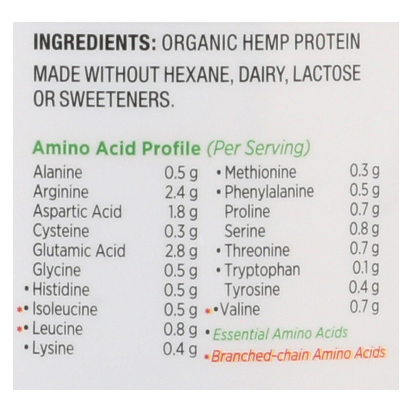 Nutiva Organic Hemp Protein Powder, 16 Oz