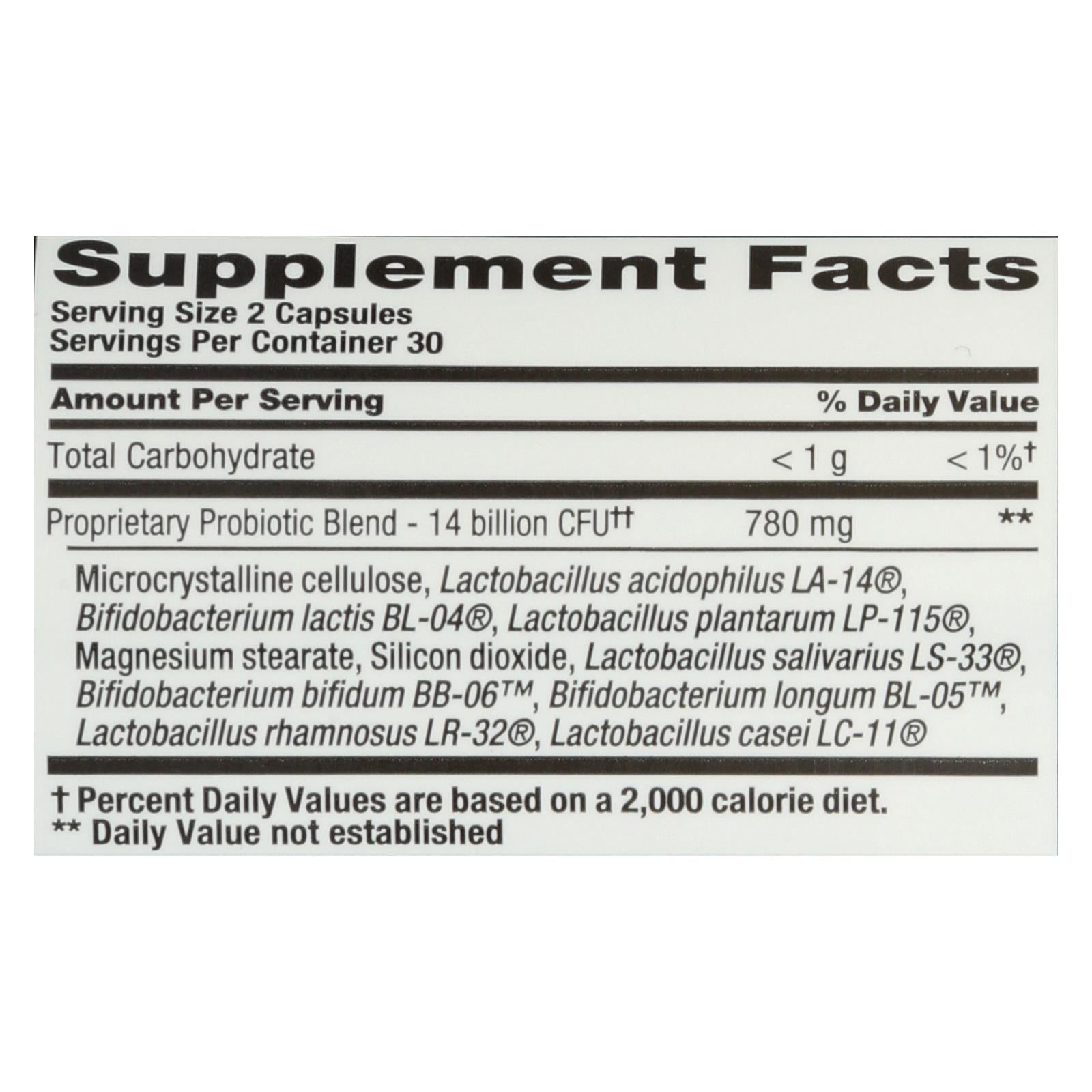 Nutrition Now PB8 Probiotic Acidophilus For Life - 500 mg, 60 Vegetarian Capsules