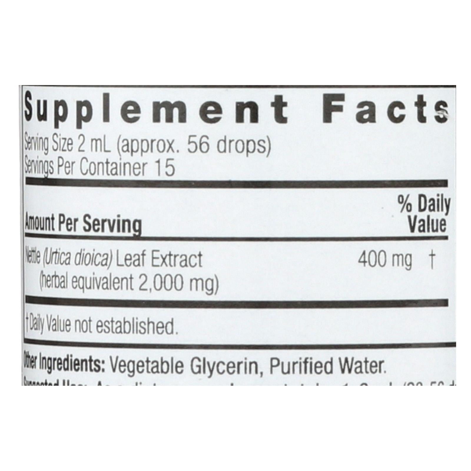 Nature's Answer Alcohol-Free Nettle Leaf Extract (1 Fl Oz)