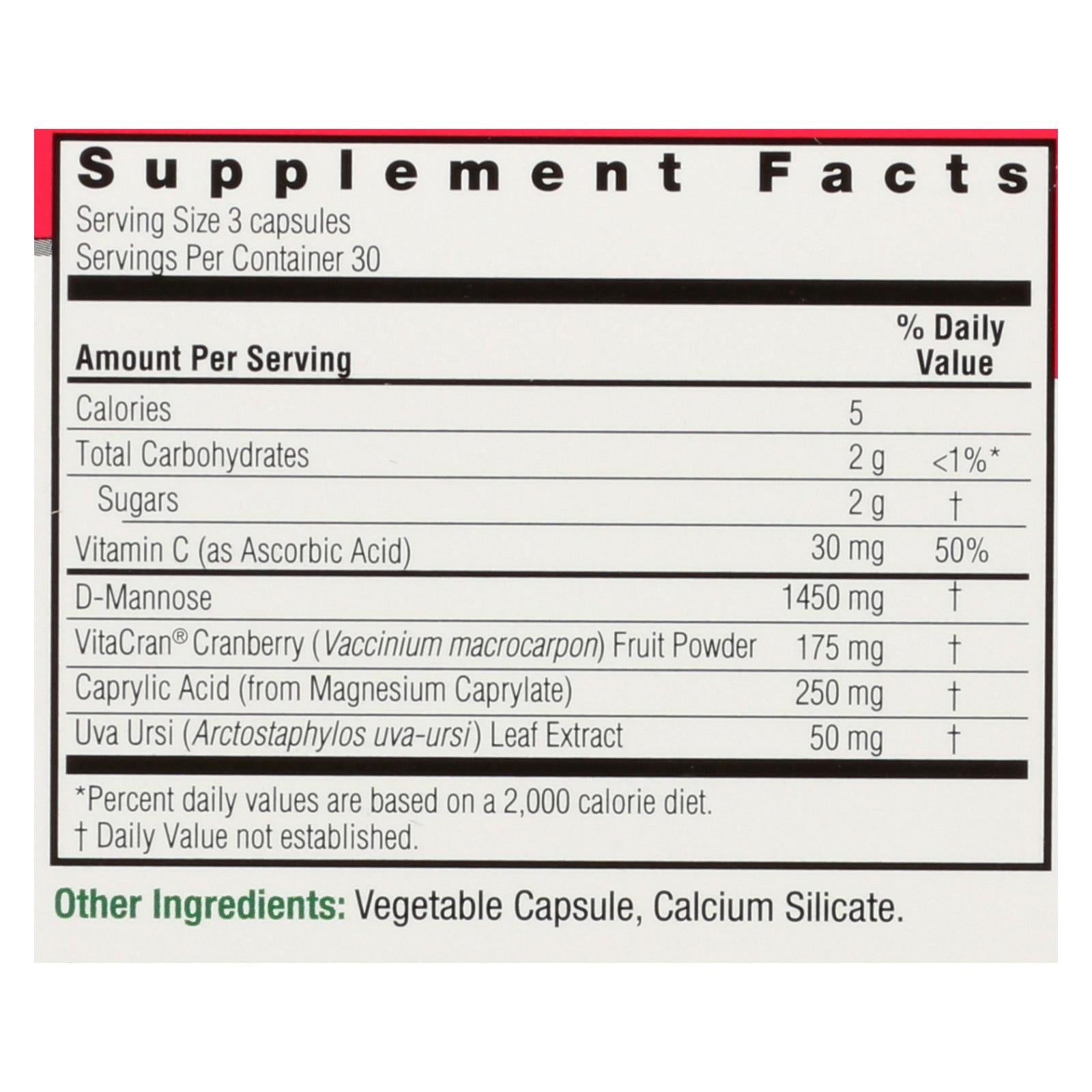 Nature's Answer UT Dietary Supplement - 90 Vegetarian Capsules