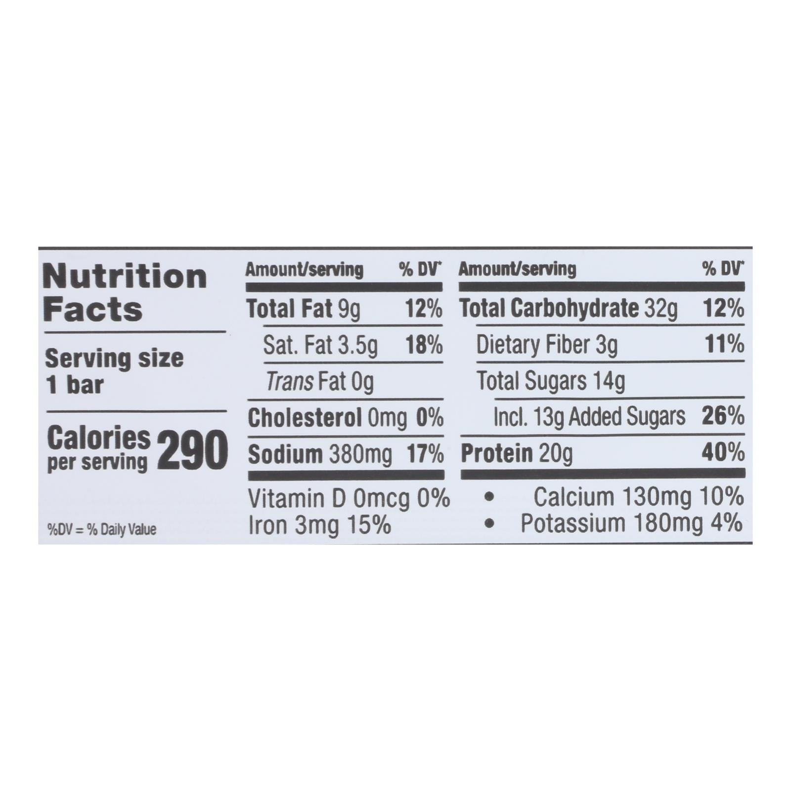 Probar Peanut Butter Chocolate Core Bar, 12 x 2.46 Oz