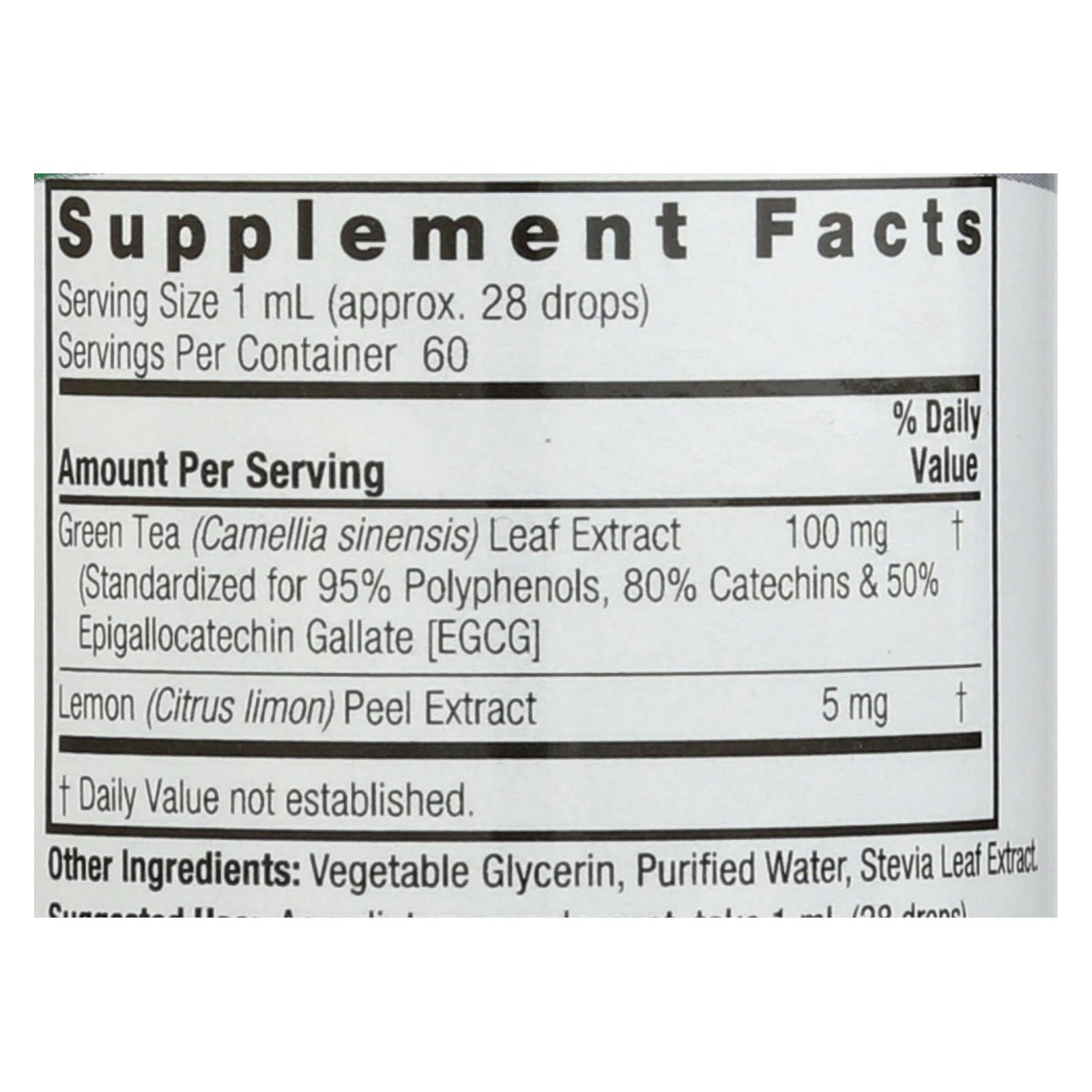 Nature's Answer Super Green Tea Extract, Alcohol and Sugar-Free, 2 Fl Oz