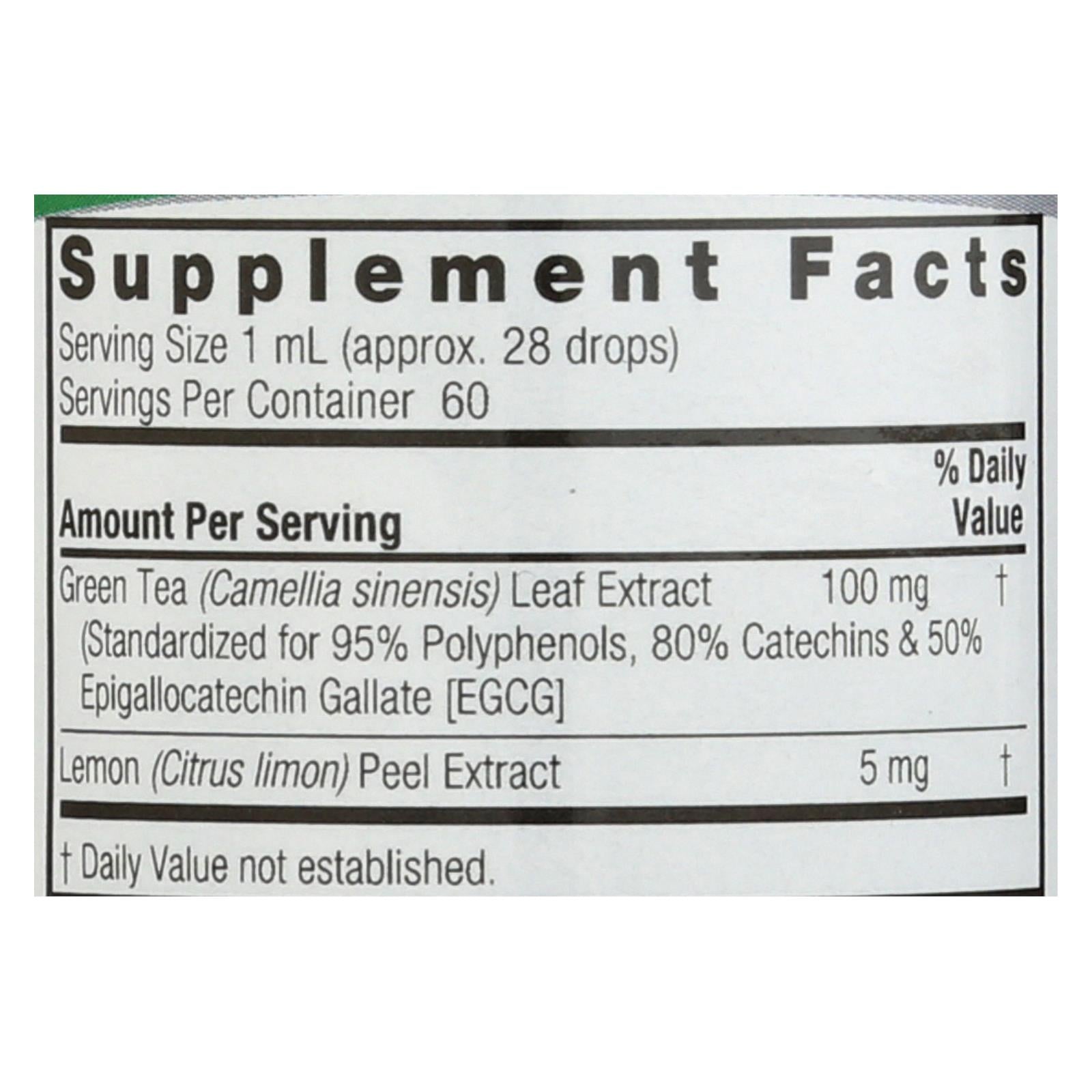 Nature's Answer Super Green Tea Extract, Alcohol and Sugar-Free, 2 Fl Oz