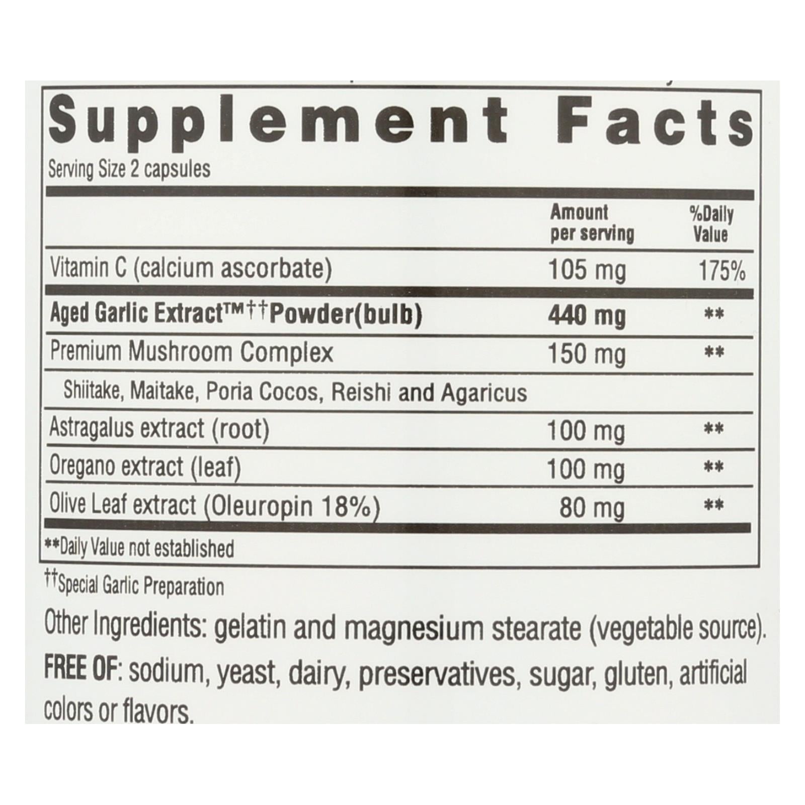 Kyolic Aged Garlic Extract Immune Formula 103 - Boost Immunity and Vitality - 200 Capsules