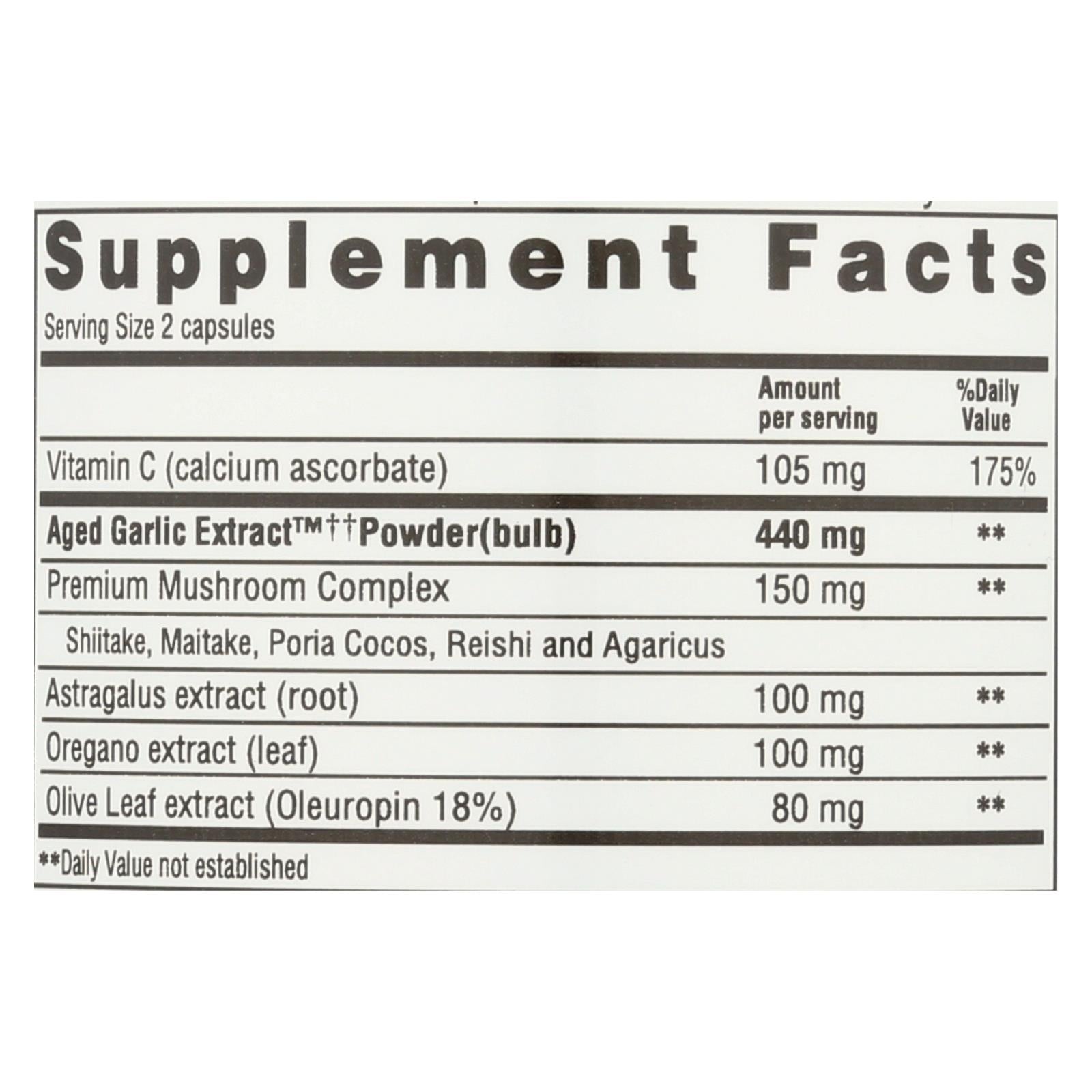 Kyolic Aged Garlic Extract Immune Formula 103 - Boost Immunity and Vitality - 200 Capsules