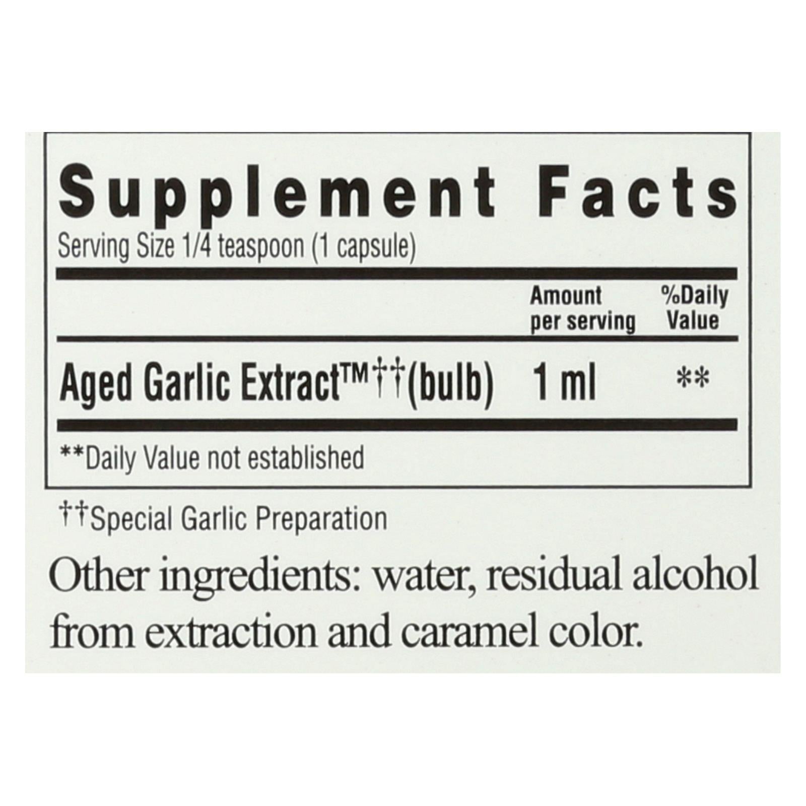 Kyolic Liquid Aged Garlic Extract - Supports Immune System - 2 Oz