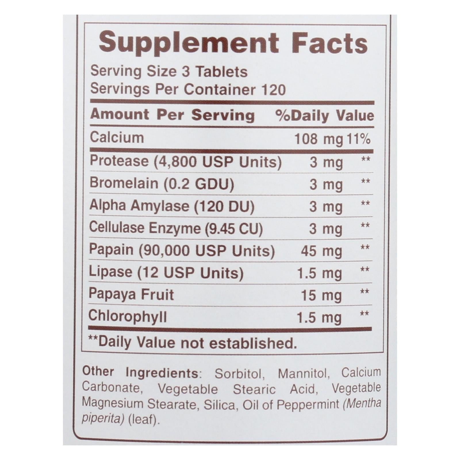 American Health Super Papaya Enzyme Plus Chewable Tablets (360 ct.)