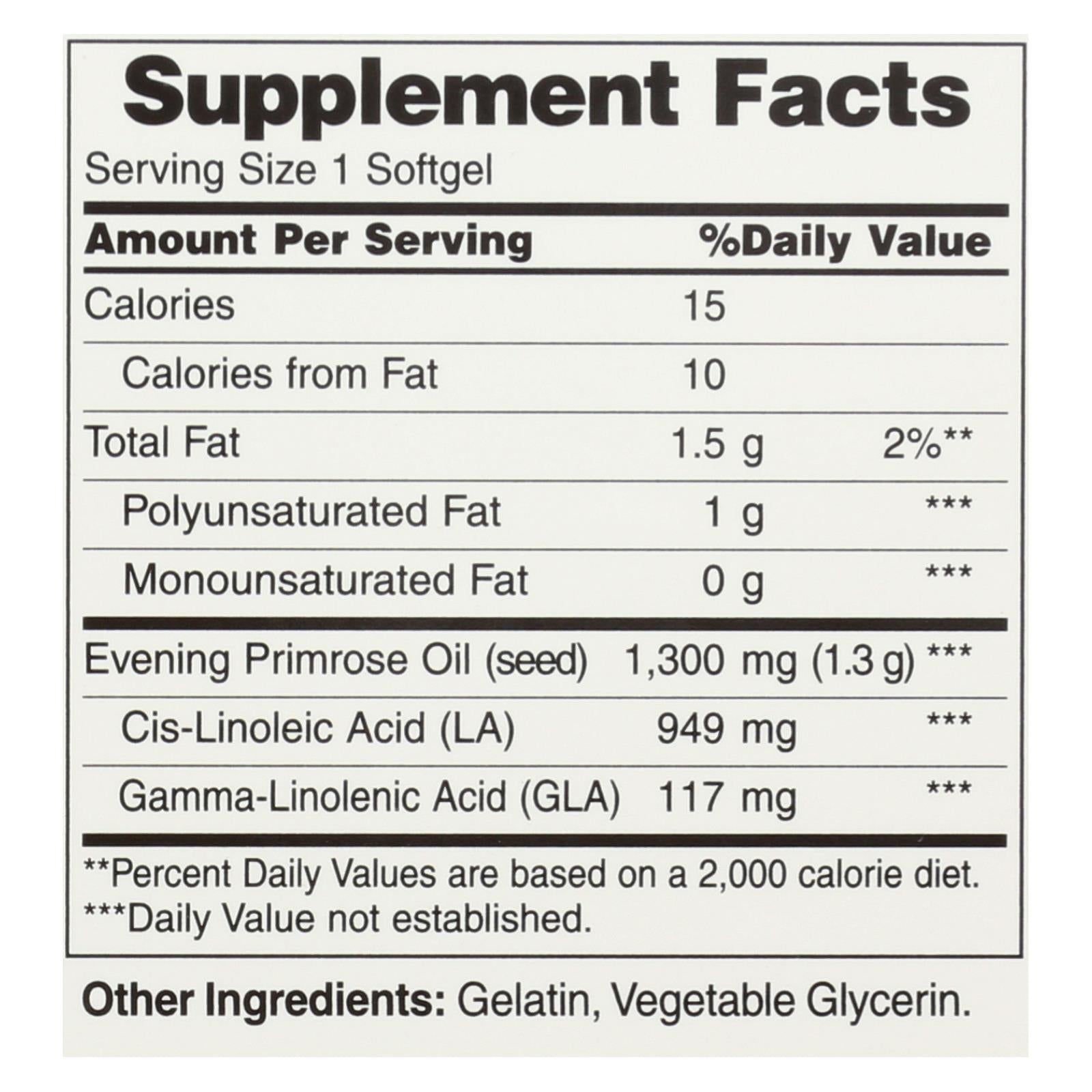Evening Primrose Oil 1300 mg | 60+60 Softgels | American Health