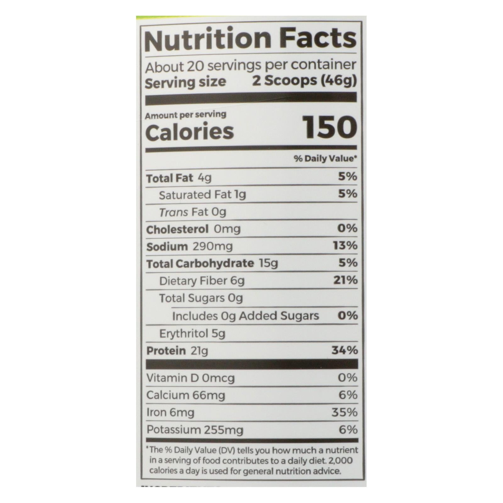Orgain Organic Plant-Based Protein Powder, Creamy Chocolate Fudge, 2.03 Lbs