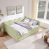Gingham Daybed With USB Charging Port, Wave-Shaped Design