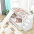 Bunk Bed With Storage Staircase, Slide, Desk, Drawers, And Shelves