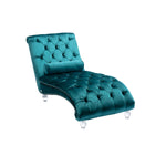 Chaise Lounge Indoor, Button Tufted Upholstered Chaise Lounge Chair With Pillow