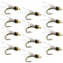 Beadhead Olive 3 Dollar Dip Serendipity Wet Fly Fishing Flies - 1 Dozen Flies Hook Size 18