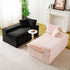 Multifunctional Sofa Pink Black, Fits 4 People