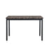 Furniture 5 Piece Metal Dinette Set with Faux Marble Top - Black